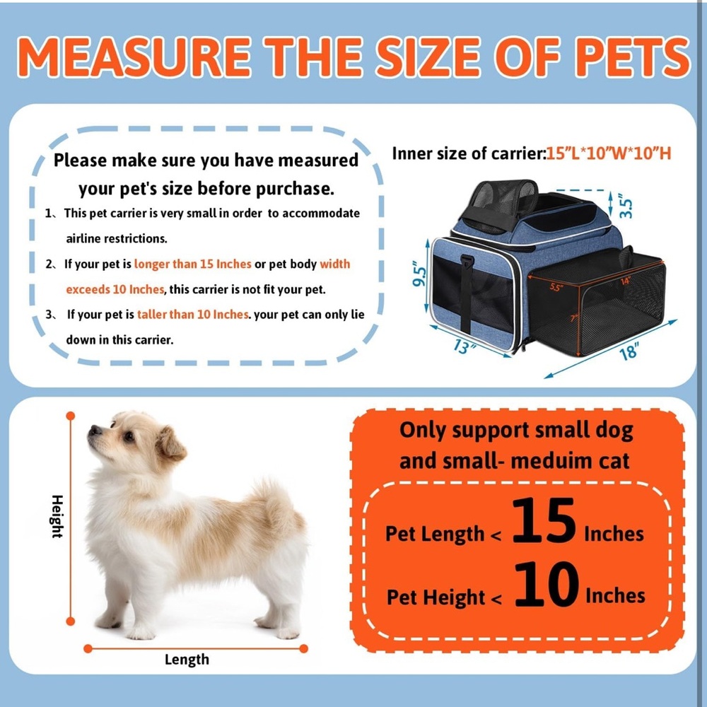 Petskd Top and Side Expandable Pet carrier NEW - Picture 3 of 10